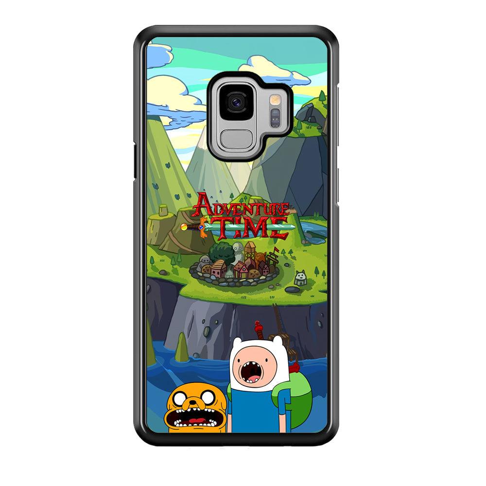 Adventure Time Arrived at Home Samsung Galaxy S9 Case-Rubber Black (2D Case)-Oxvistore