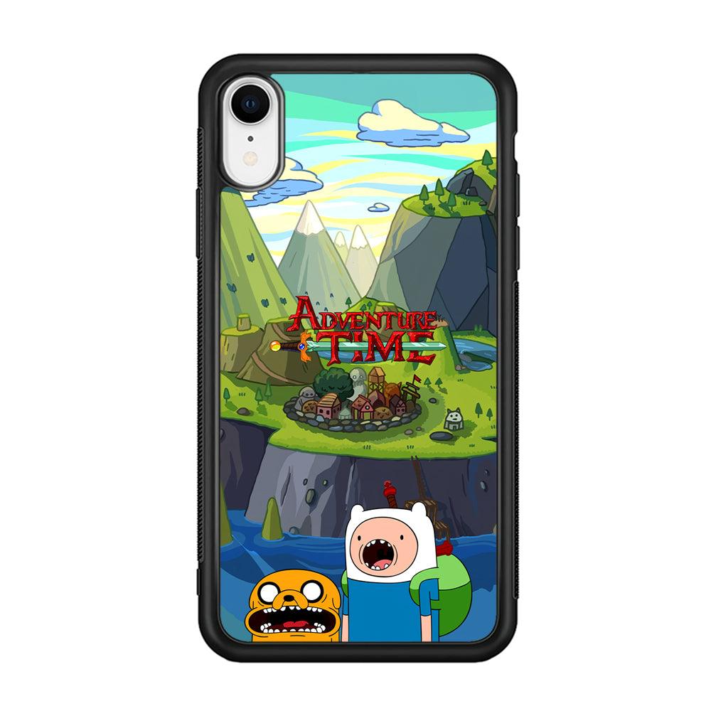 Adventure Time Arrived at Home iPhone XR Case-Rubber Black (2D Case)-Oxvistore