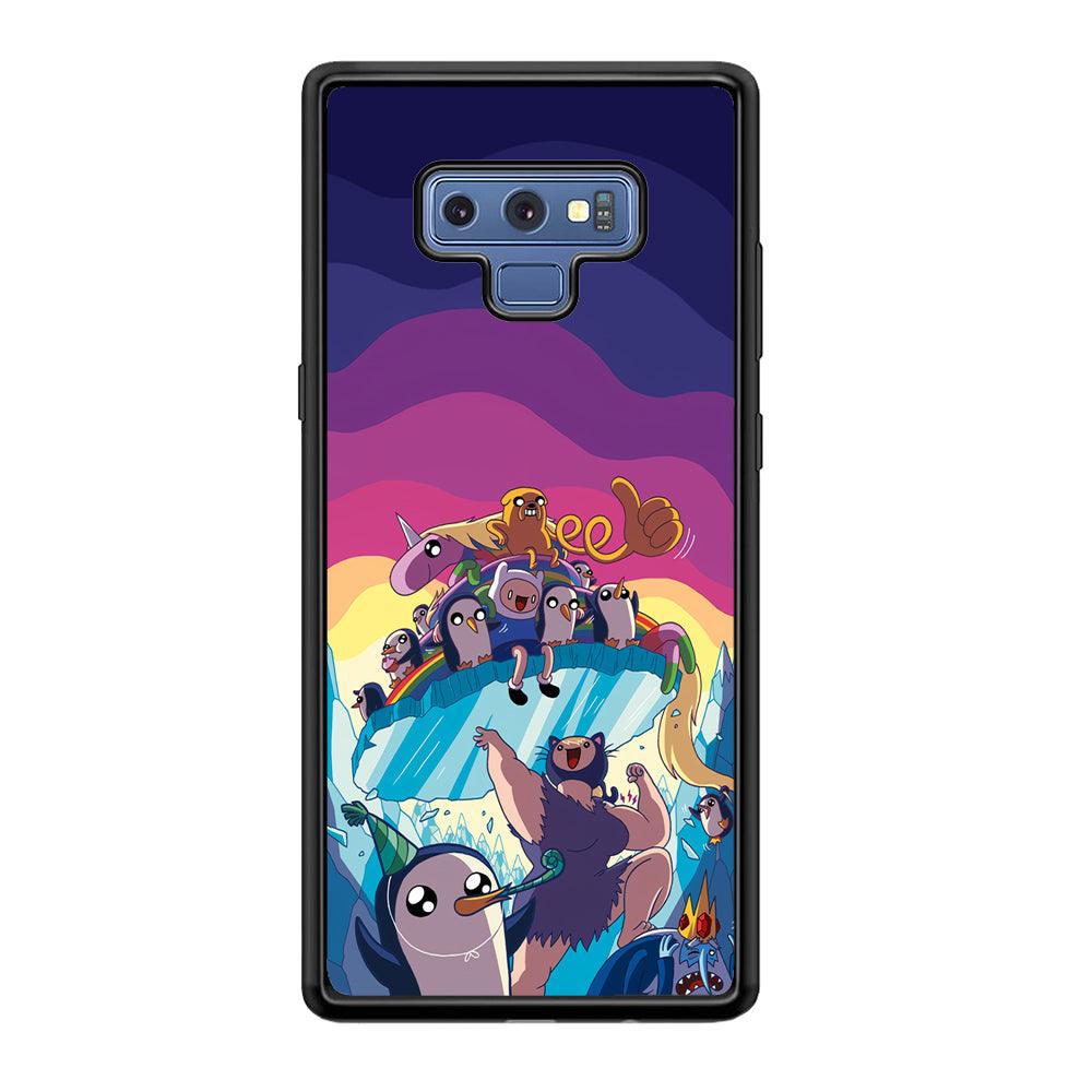 Adventure Time Kick The King Ice Samsung Galaxy Note 9 Case-Rubber Black (2D Case)-Oxvistore