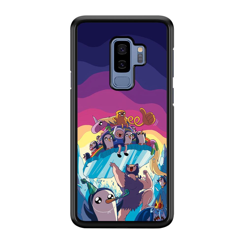 Adventure Time Kick The King Ice Samsung Galaxy S9 Plus Case-Rubber Black (2D Case)-Oxvistore