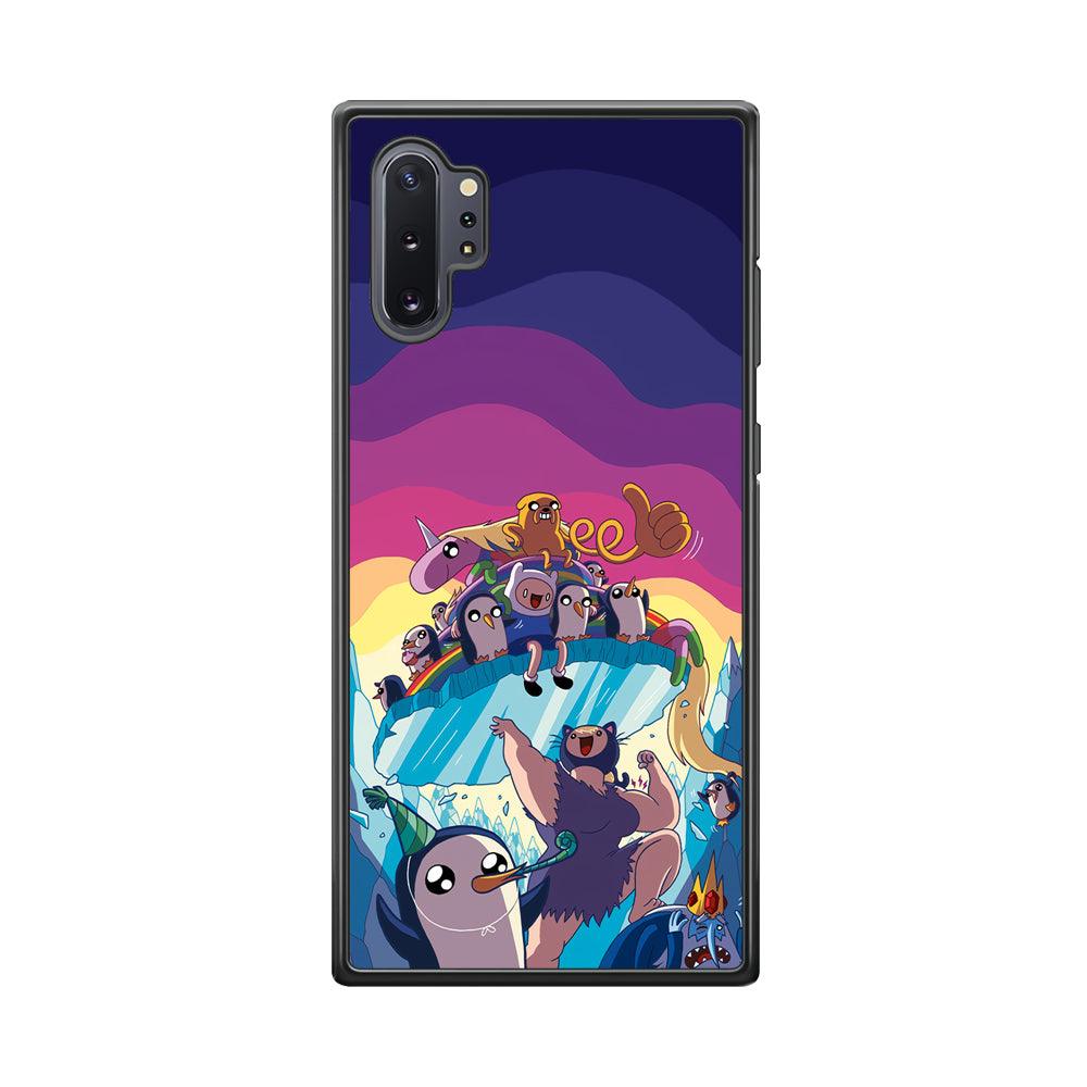 Adventure Time Kick The King Ice Samsung Galaxy Note 10 Plus Case-Rubber Black (2D Case)-Oxvistore