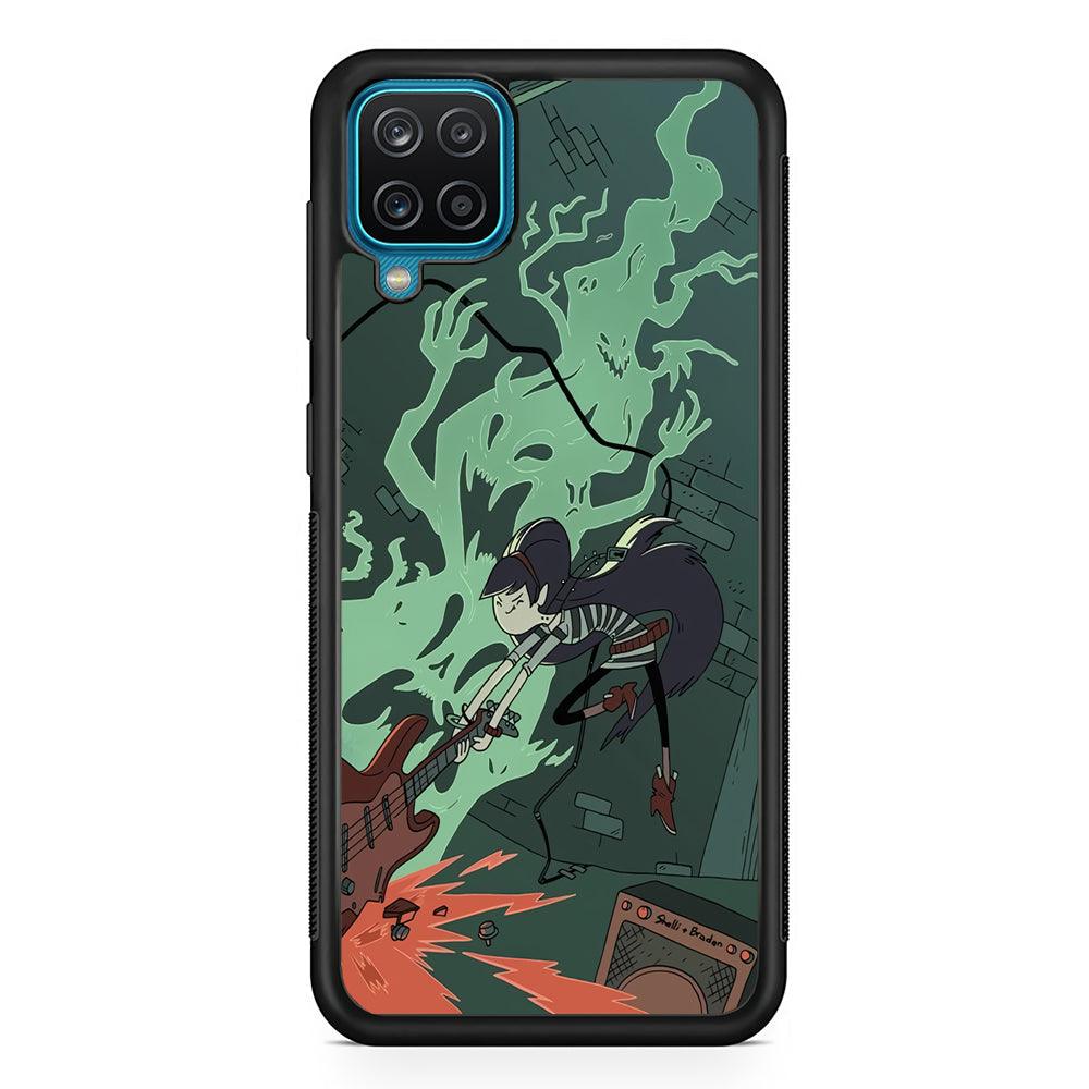 Adventure Time Marceline Stress Clearing Samsung Galaxy A12 Case-Rubber Black (2D Case)-Oxvistore