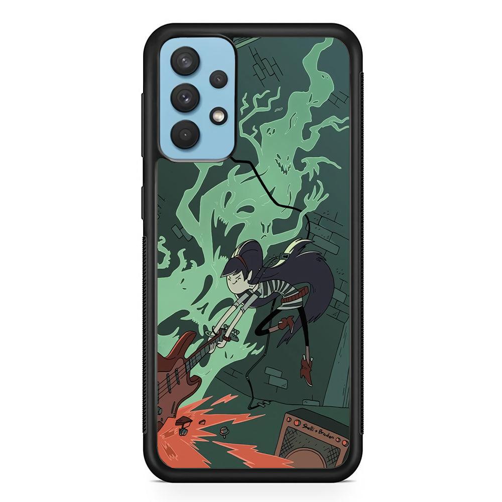 Adventure Time Marceline Stress Clearing Samsung Galaxy A32 Case-Rubber Black (2D Case)-Oxvistore