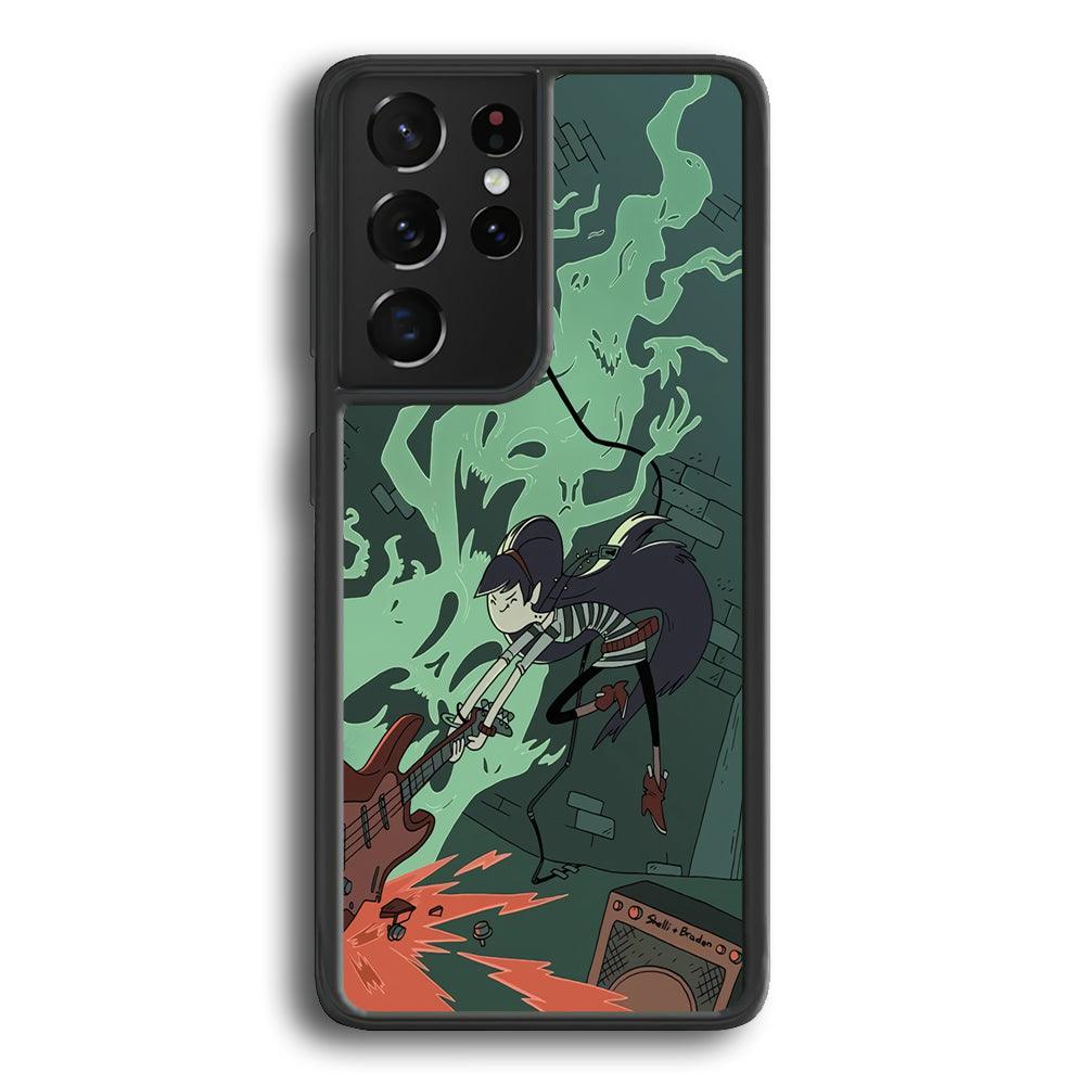 Adventure Time Marceline Stress Clearing Samsung Galaxy S24 Ultra Case-Rubber Black (2D Case)-Oxvistore