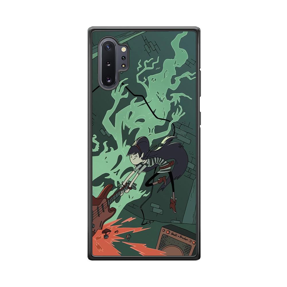 Adventure Time Marceline Stress Clearing Samsung Galaxy Note 10 Plus Case-Rubber Black (2D Case)-Oxvistore