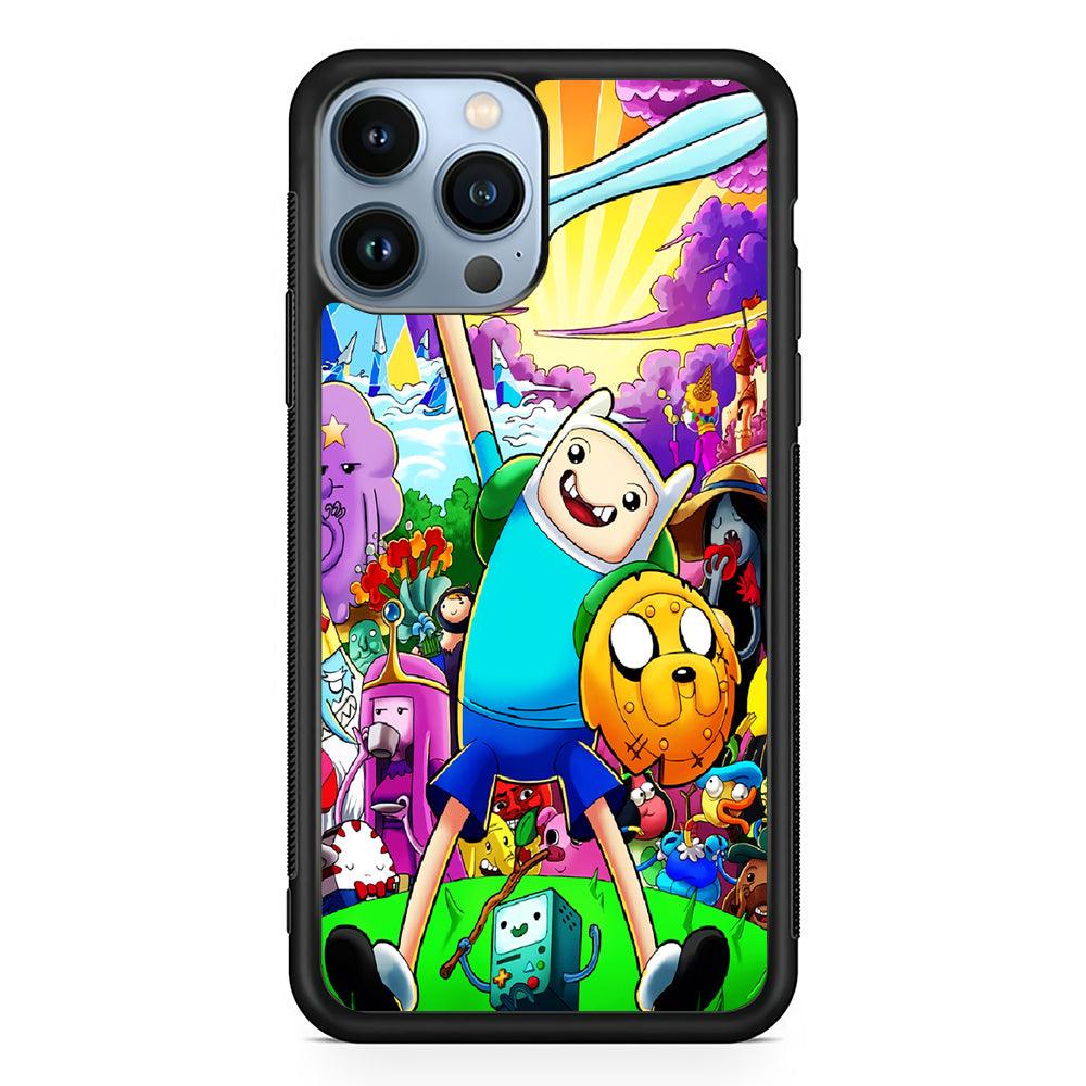 Adventure Time Poster Colorfull 2D Rubber Phone Case-Black-Oxvistore