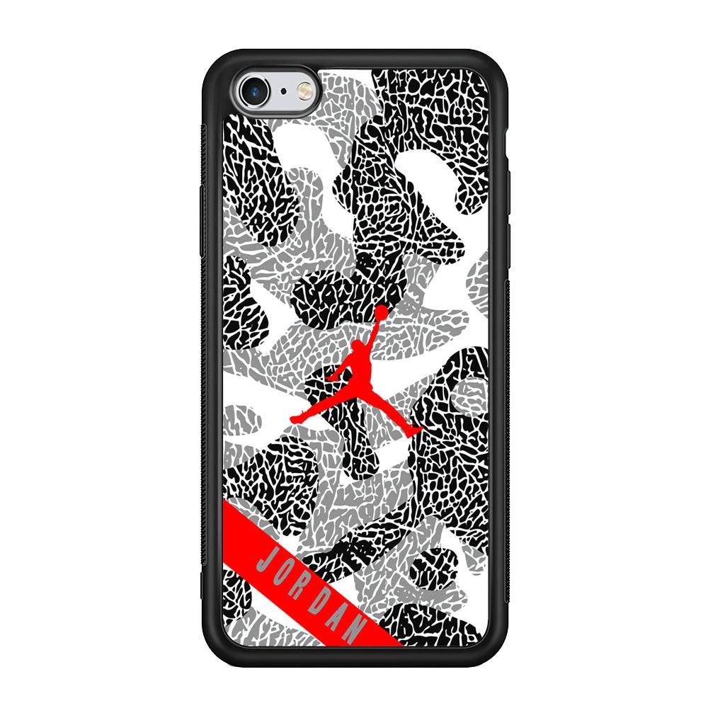 Air Jordan Absolute Patern iPhone 6 Plus | 6s Plus Case-Rubber Black (2D Case)-Oxvistore