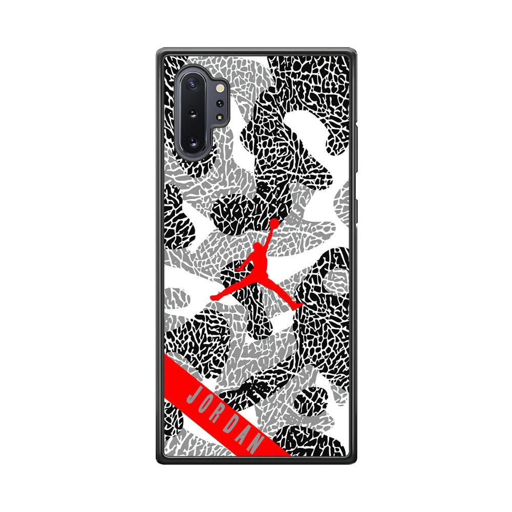 Air Jordan Absolute Patern Samsung Galaxy Note 10 Plus Case-Rubber Black (2D Case)-Oxvistore