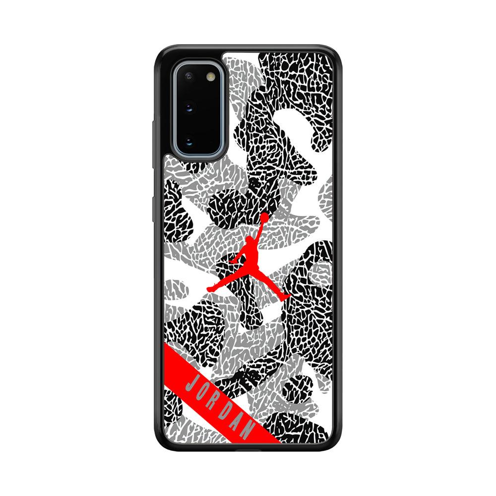 Air Jordan Absolute Patern Samsung Galaxy S20 Case-Rubber Black (2D Case)-Oxvistore
