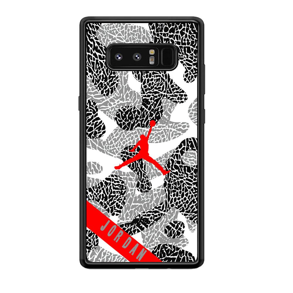 Air Jordan Absolute Patern Samsung Galaxy Note 8 Case-Rubber Black (2D Case)-Oxvistore