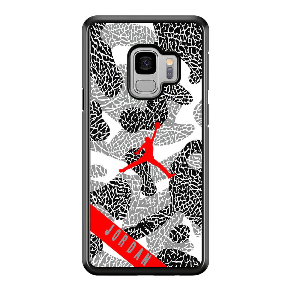 Air Jordan Absolute Patern Samsung Galaxy S9 Case-Rubber Black (2D Case)-Oxvistore