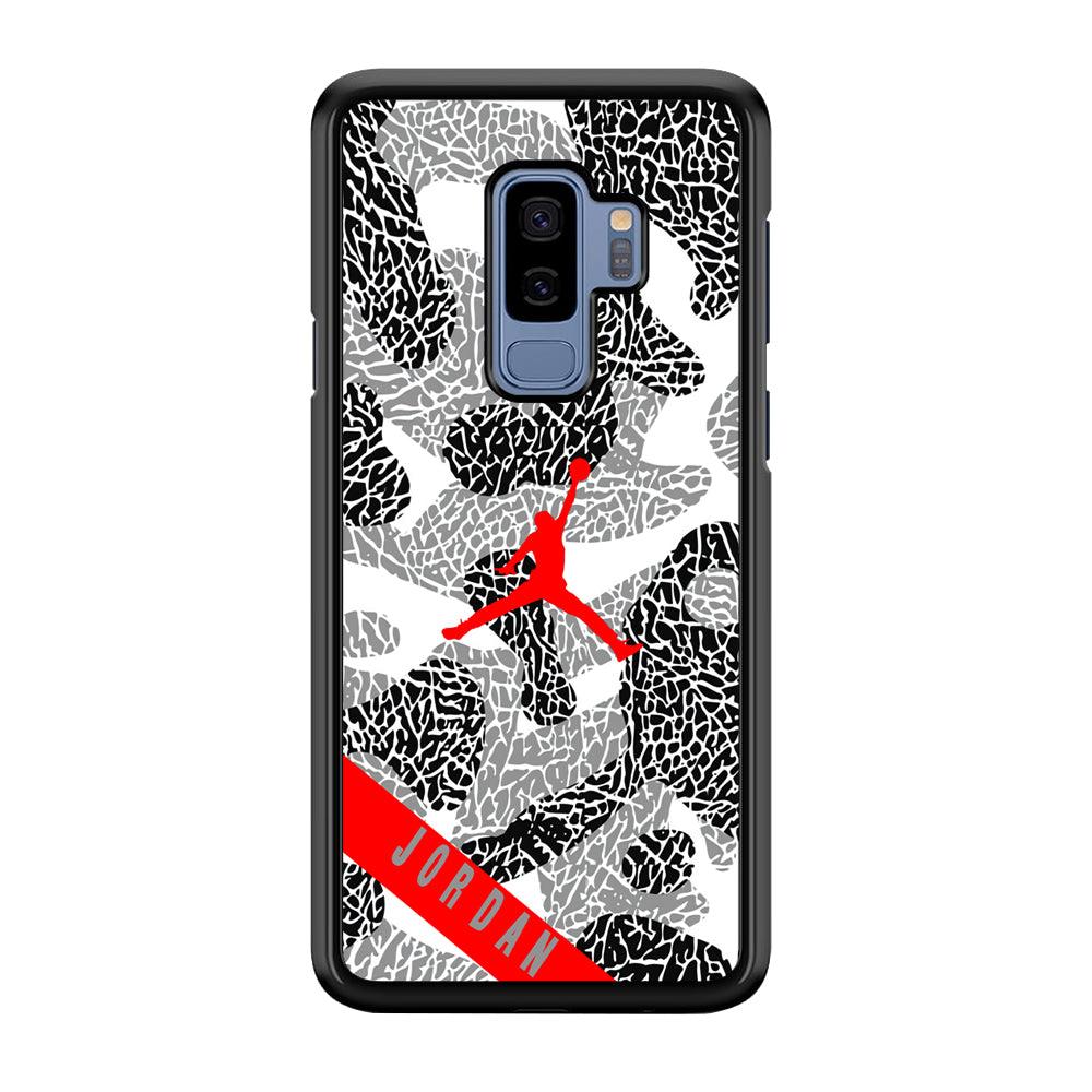 Air Jordan Absolute Patern Samsung Galaxy S9 Plus Case-Rubber Black (2D Case)-Oxvistore