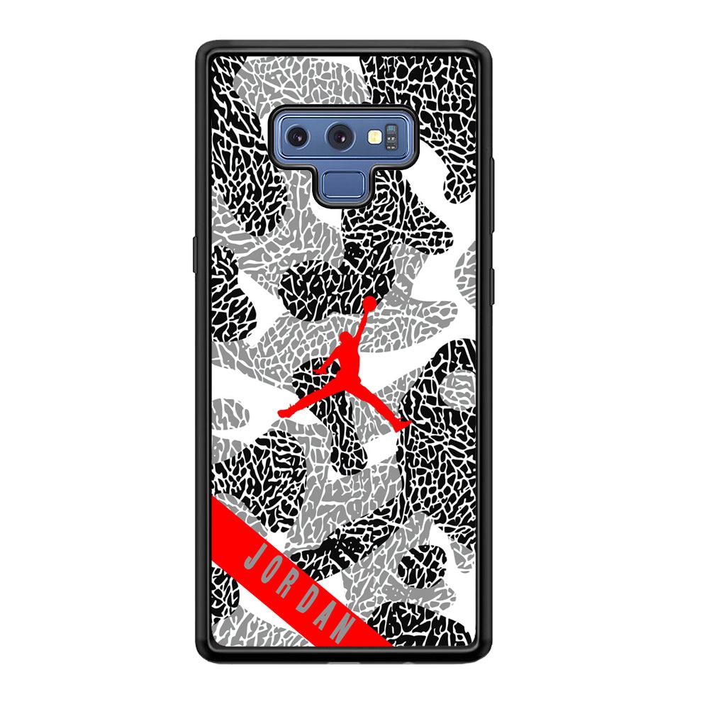 Air Jordan Absolute Patern Samsung Galaxy Note 9 Case-Rubber Black (2D Case)-Oxvistore