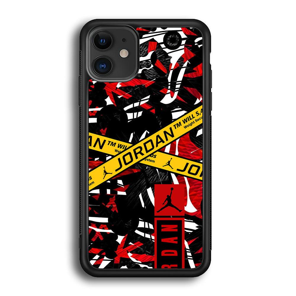 Air Jordan Abstract Camo iPhone 12 Case-Rubber Black (2D Case)-Oxvistore