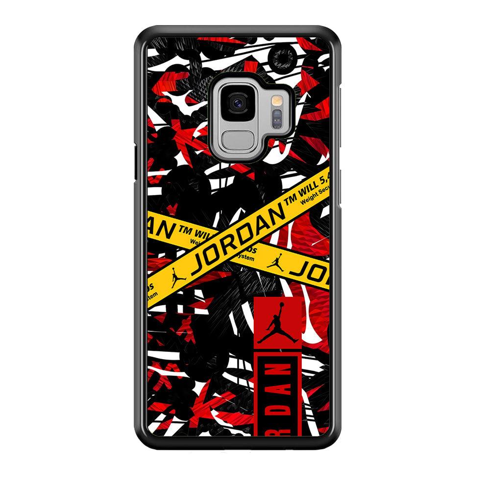 Air Jordan Abstract Camo Samsung Galaxy S9 Case-Rubber Black (2D Case)-Oxvistore