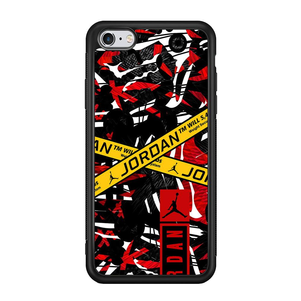 Air Jordan Abstract Camo iPhone 6 Plus | 6s Plus Case-Rubber Black (2D Case)-Oxvistore