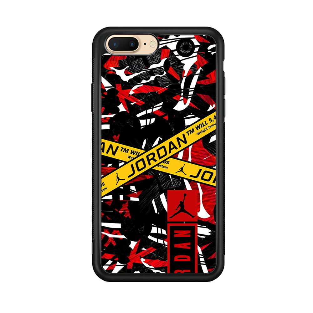 Air Jordan Abstract Camo iPhone 7 plus Case-Rubber Black (2D Case)-Oxvistore
