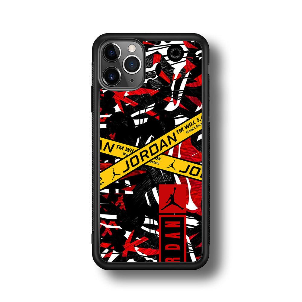 Air Jordan Abstract Camo iPhone 11 Pro Max Case-Rubber Black (2D Case)-Oxvistore