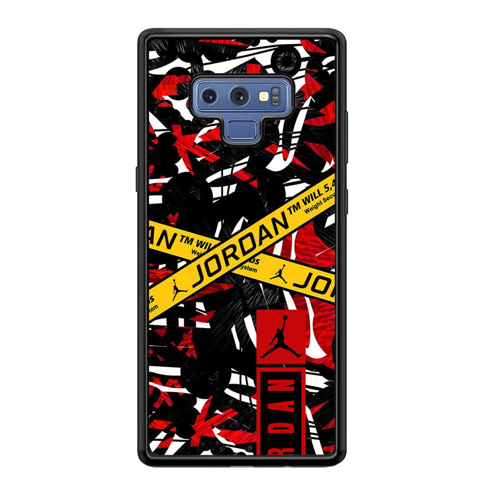 Air Jordan Abstract Camo Samsung Galaxy Note 9 Case-Rubber Black (2D Case)-Oxvistore