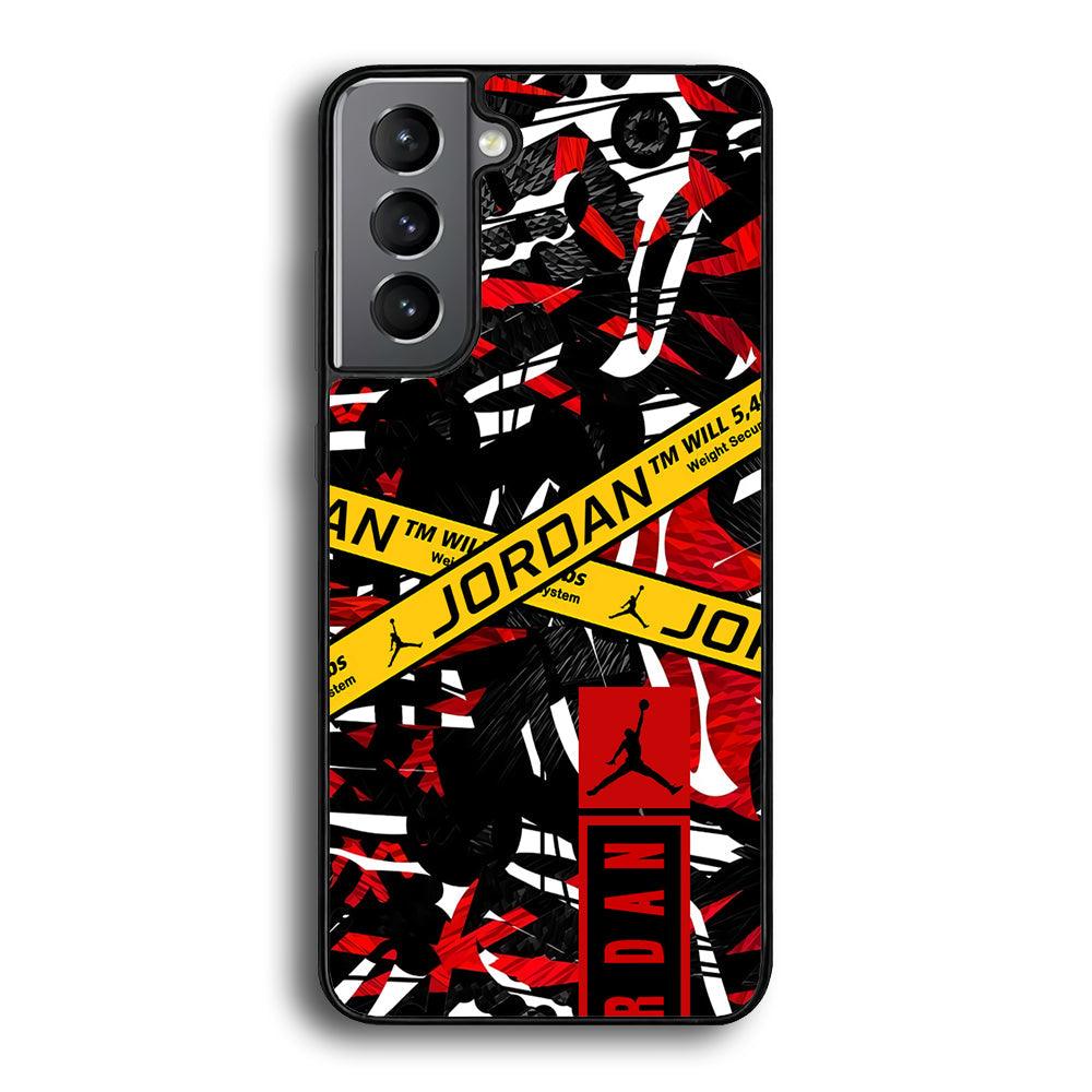 Air Jordan Abstract Camo Samsung Galaxy S22 Plus Case-Rubber Black (2D Case)-Oxvistore