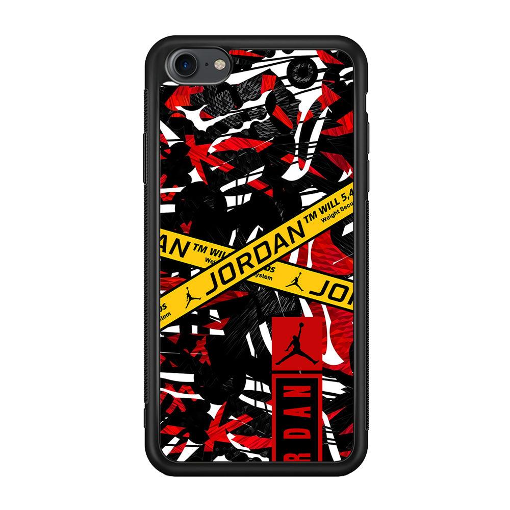 Air Jordan Abstract Camo iPhone 8 Case-Rubber Black (2D Case)-Oxvistore