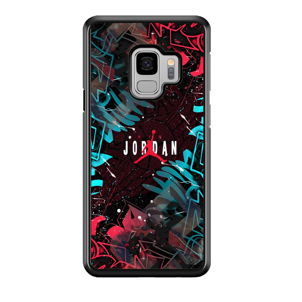 Air Jordan Beauty of Street Art Samsung Galaxy S9 Case-Rubber Black (2D Case)-Oxvistore