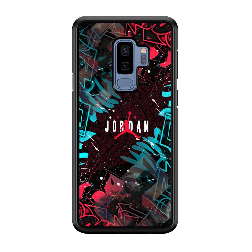 Air Jordan Beauty of Street Art Samsung Galaxy S9 Plus Case-Rubber Black (2D Case)-Oxvistore