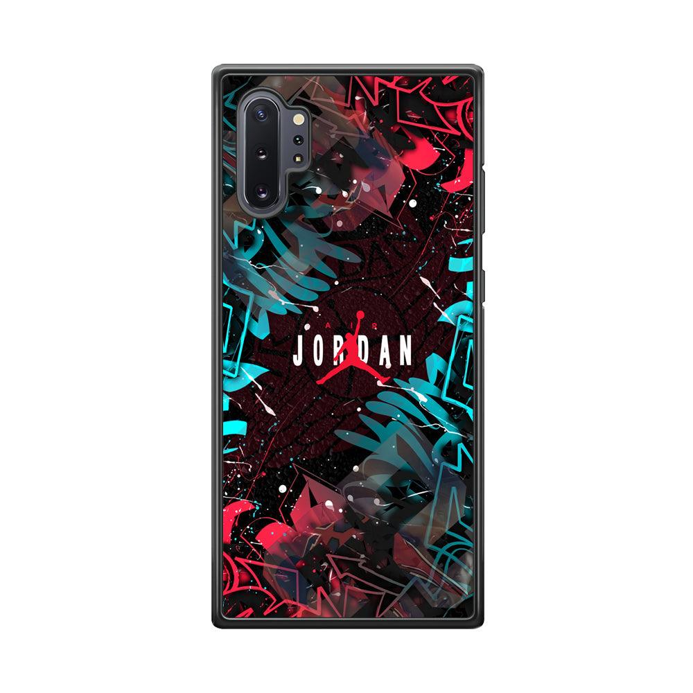 Air Jordan Beauty of Street Art Samsung Galaxy Note 10 Plus Case-Rubber Black (2D Case)-Oxvistore