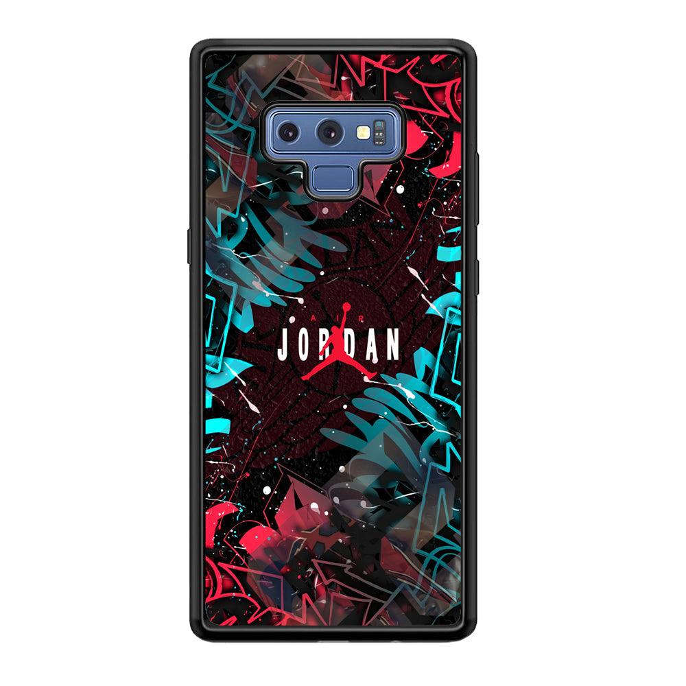Air Jordan Beauty of Street Art Samsung Galaxy Note 9 Case-Rubber Black (2D Case)-Oxvistore