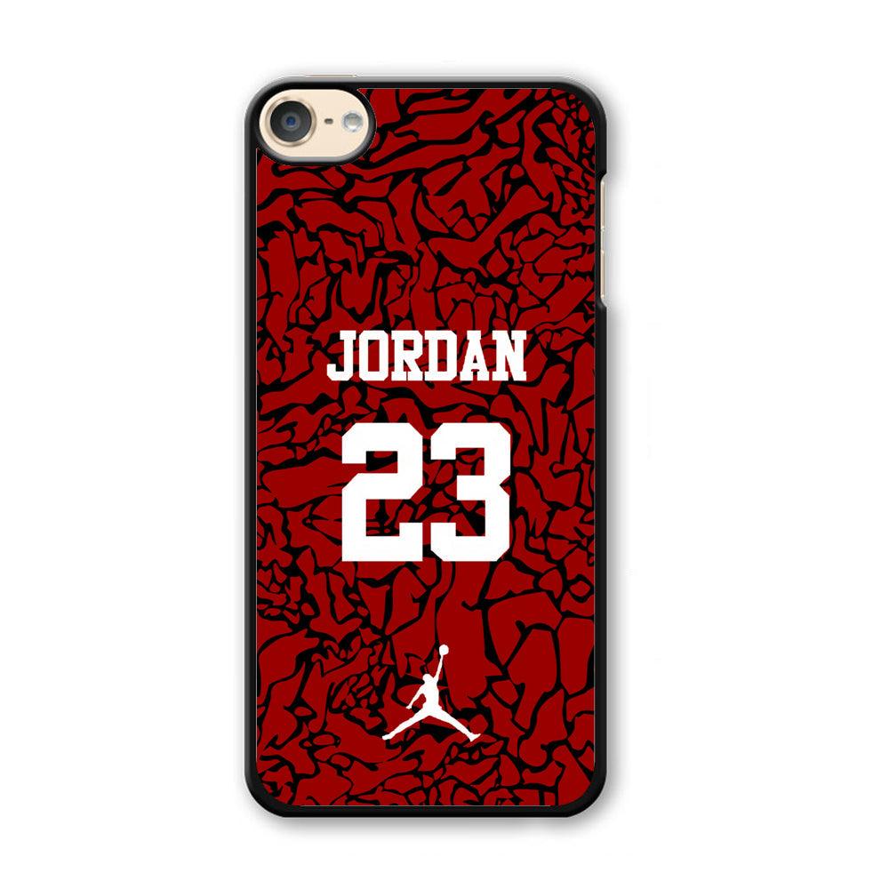 Air Jordan Black Patern iPod Touch 6 Case-Plastic Black (2D Case)-Oxvistore