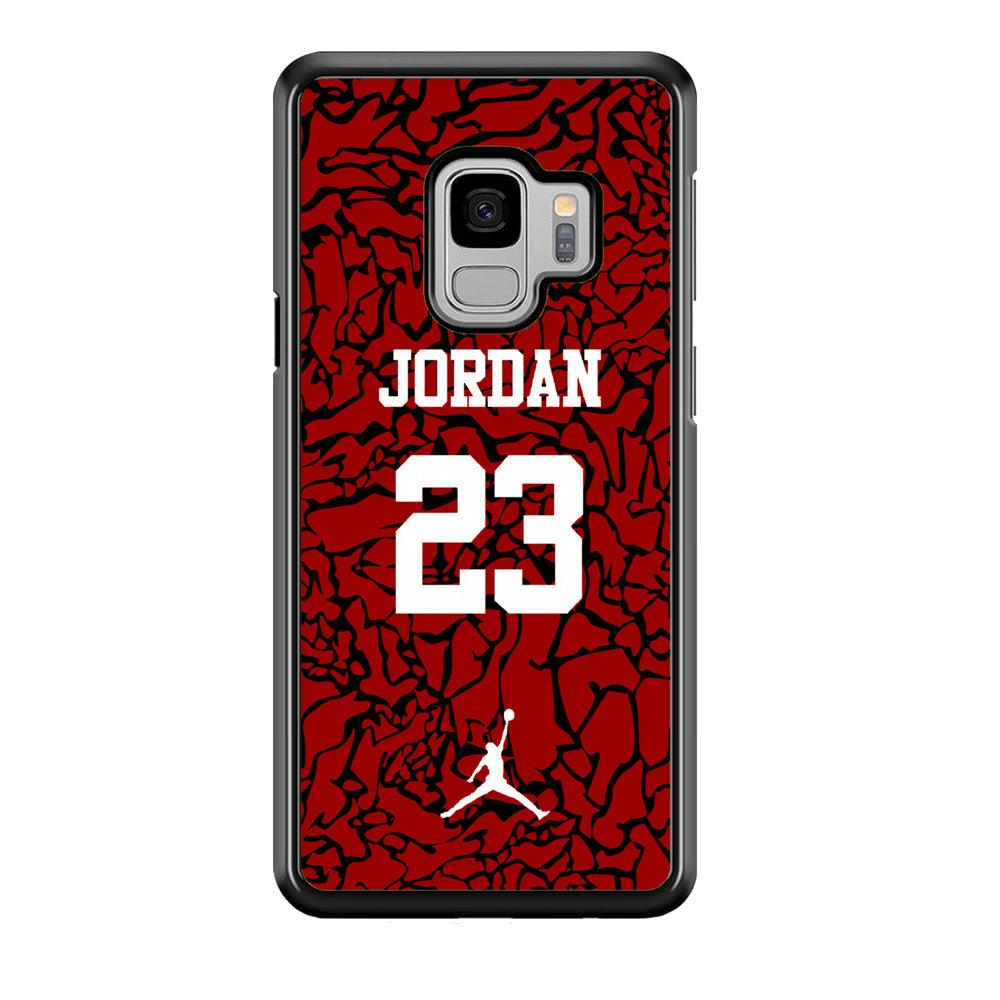 Air Jordan Black Patern 23 Samsung Galaxy S9 Case-Rubber Black (2D Case)-Oxvistore