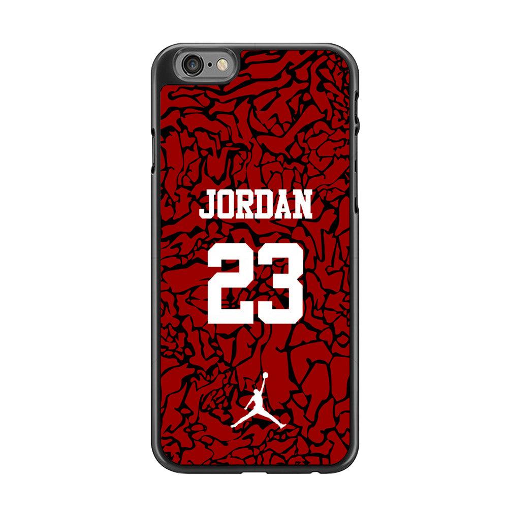 Air Jordan Black Patern 23 iPhone 6 Plus | 6s Plus Case-Rubber Black (2D Case)-Oxvistore