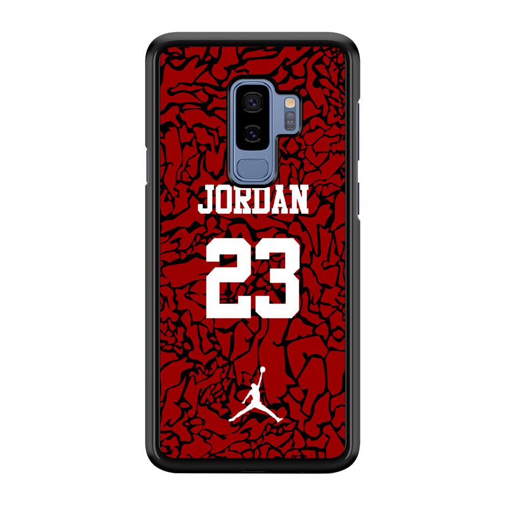 Air Jordan Black Patern 23 Samsung Galaxy S9 Plus Case-Rubber Black (2D Case)-Oxvistore