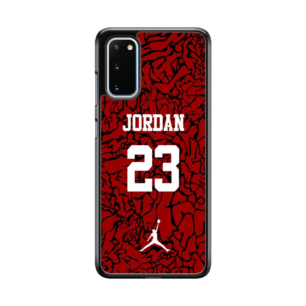 Air Jordan Black Patern 23 Samsung Galaxy S20 Case-Rubber Black (2D Case)-Oxvistore