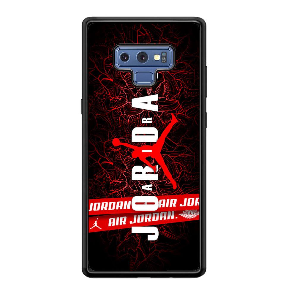 Air Jordan Bloom Inside Samsung Galaxy Note 9 Case-Rubber Black (2D Case)-Oxvistore