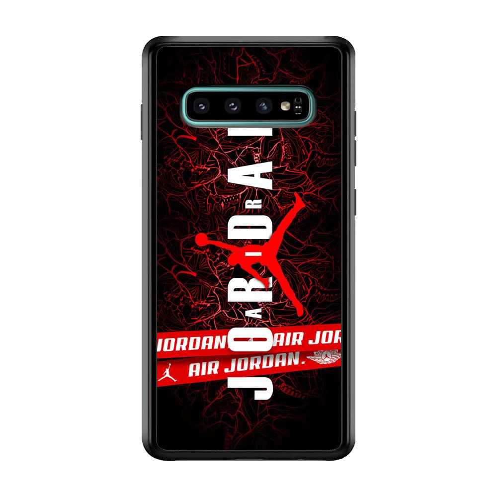 Air Jordan Bloom Inside Samsung Galaxy S10 Case-Rubber Black (2D Case)-Oxvistore
