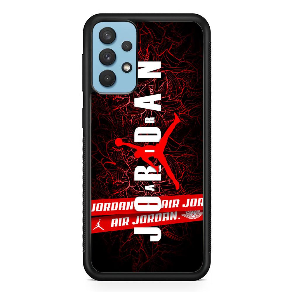 Air Jordan Bloom Inside Samsung Galaxy A32 Case-Rubber Black (2D Case)-Oxvistore