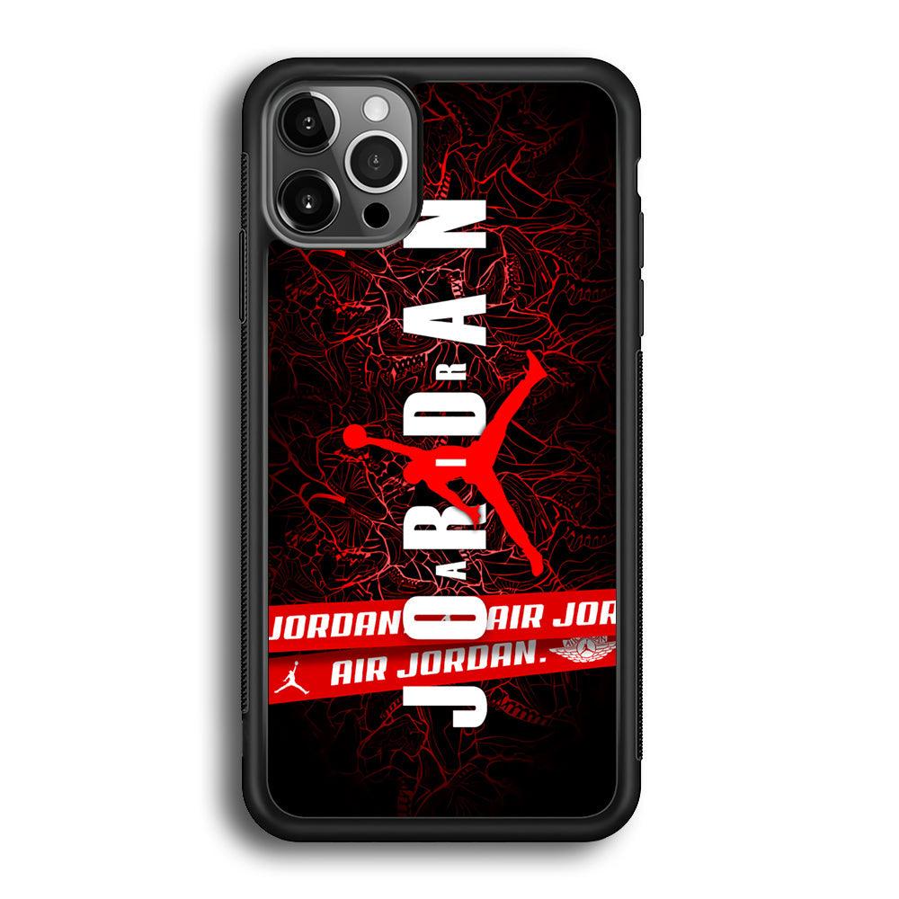 Air Jordan Bloom Inside iPhone 12 Pro Max Case-Rubber Black (2D Case)-Oxvistore