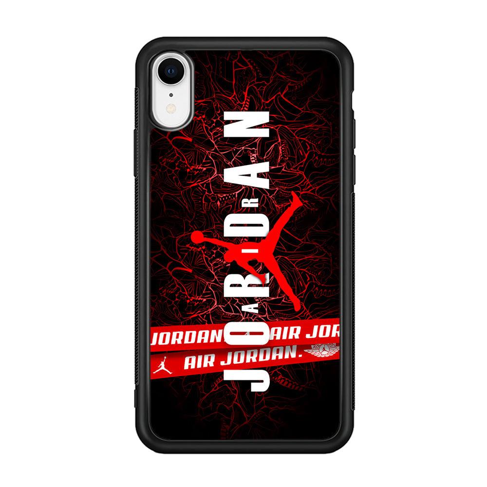 Air Jordan Bloom Inside iPhone XR Case-Rubber Black (2D Case)-Oxvistore