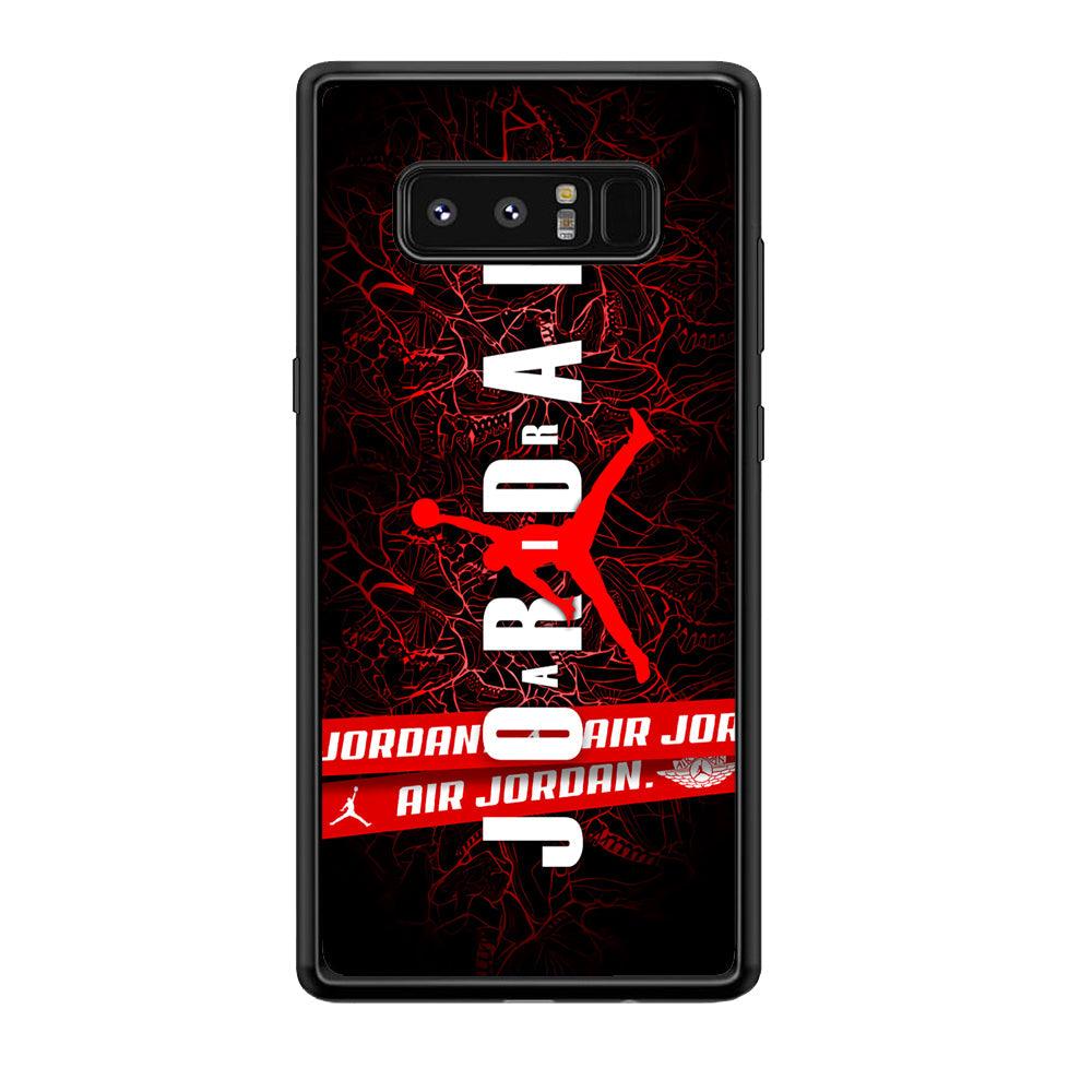 Air Jordan Bloom Inside Samsung Galaxy Note 8 Case-Rubber Black (2D Case)-Oxvistore