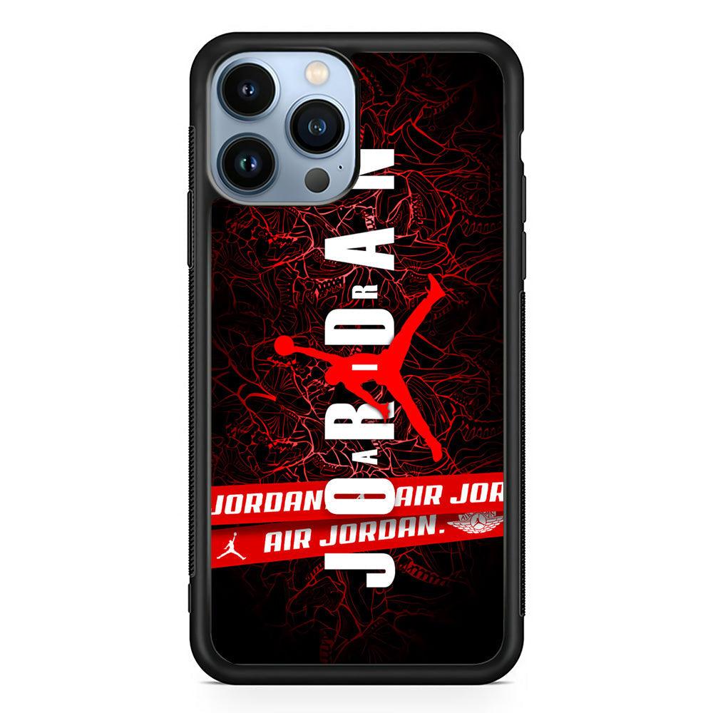 Air Jordan Bloom Inside iPhone 14 Pro Max Case-Rubber Black (2D Case)-Oxvistore