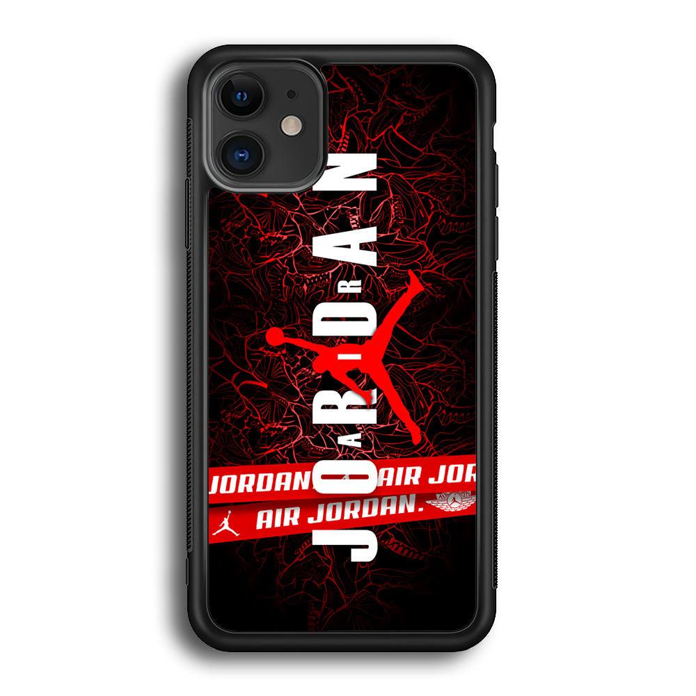 Air Jordan Bloom Inside iPhone 12 Case-Rubber Black (2D Case)-Oxvistore