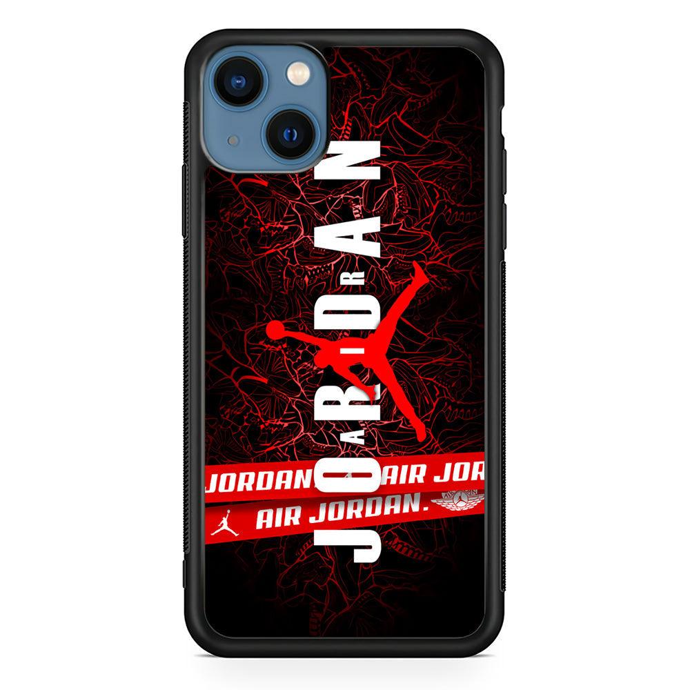 Air Jordan Bloom Inside iPhone 13 Case-Rubber Black (2D Case)-Oxvistore