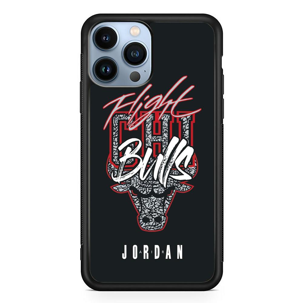 Air Jordan Born to Fight iPhone 14 Pro Max Case-Rubber Black (2D Case)-Oxvistore