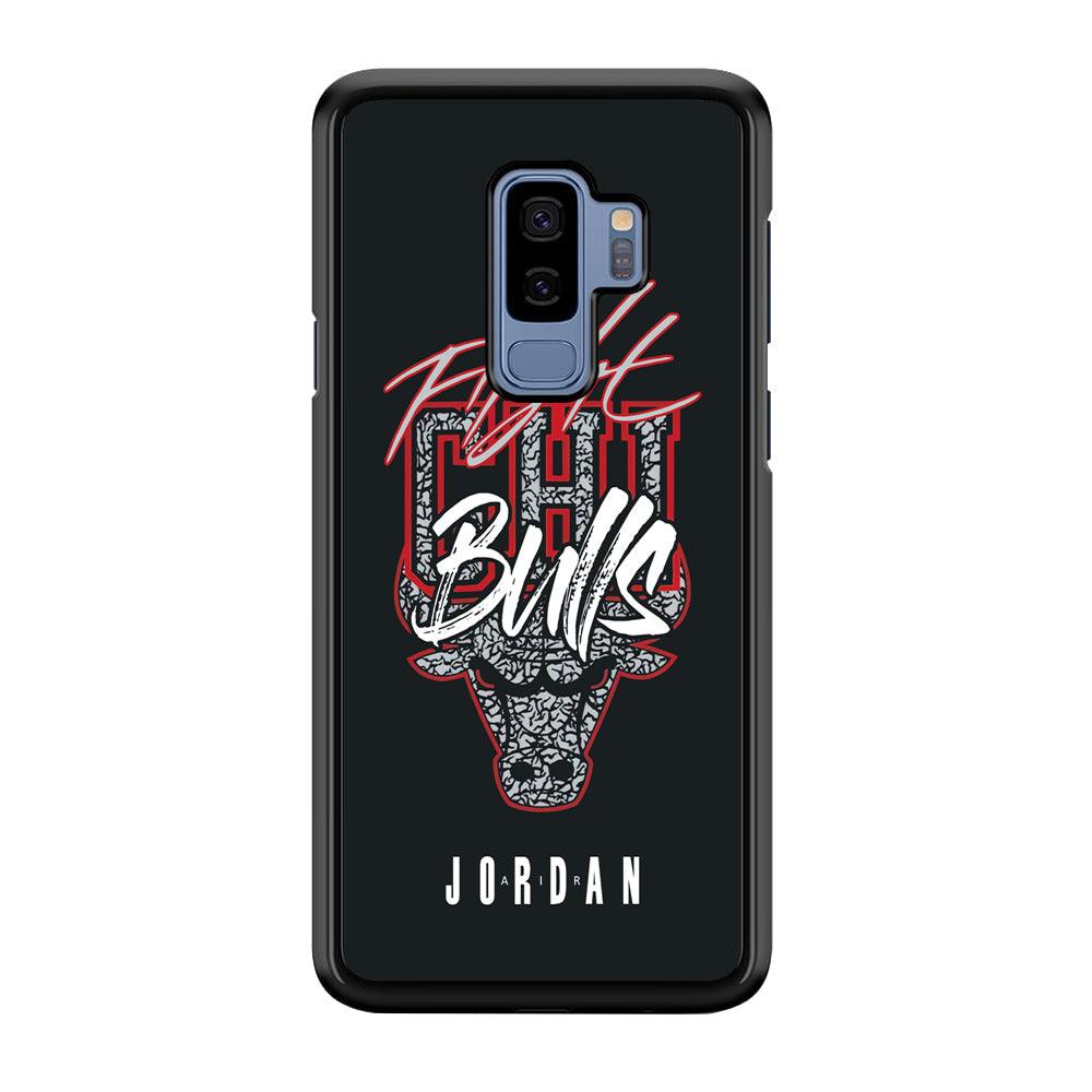 Air Jordan Born to Fight Samsung Galaxy S9 Plus Case-Rubber Black (2D Case)-Oxvistore