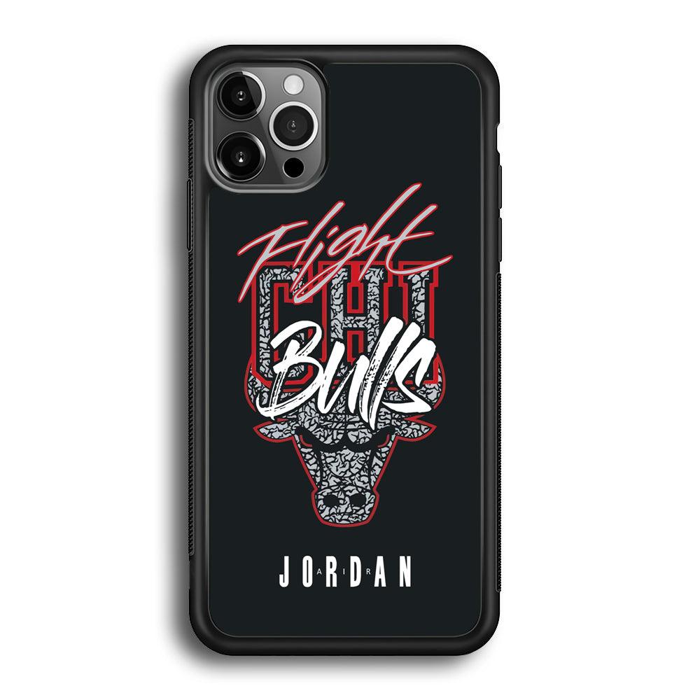 Air Jordan Born to Fight iPhone 12 Pro Max Case-Rubber Black (2D Case)-Oxvistore
