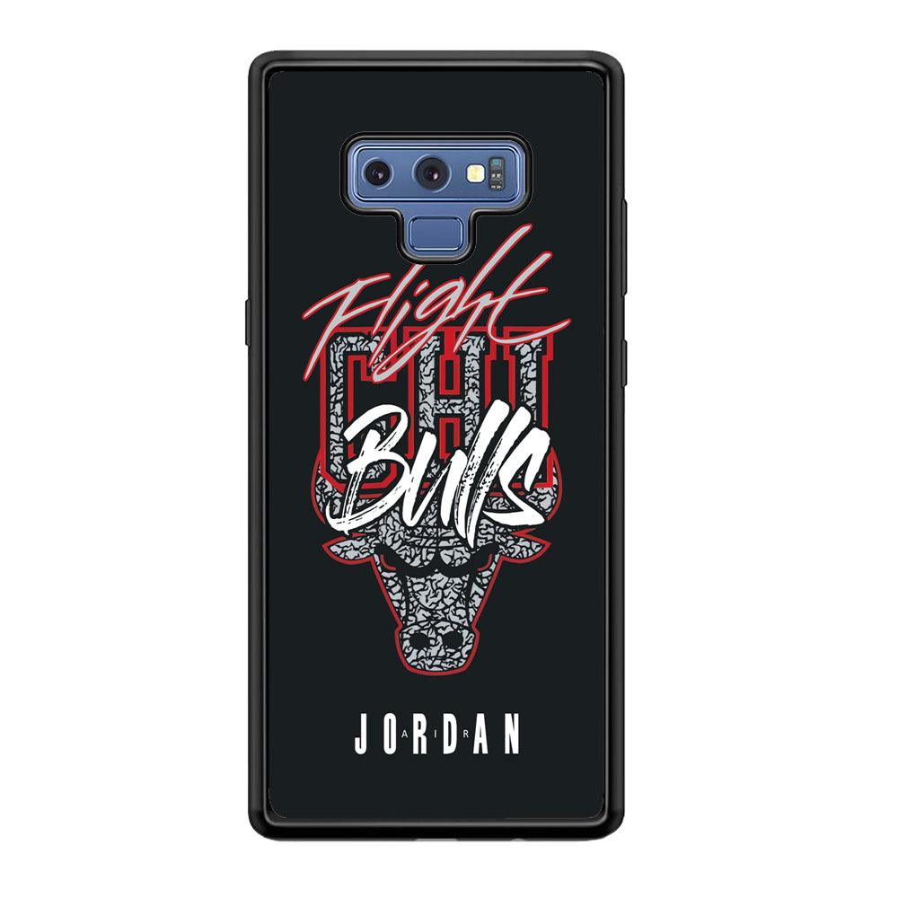 Air Jordan Born to Fight Samsung Galaxy Note 9 Case-Rubber Black (2D Case)-Oxvistore