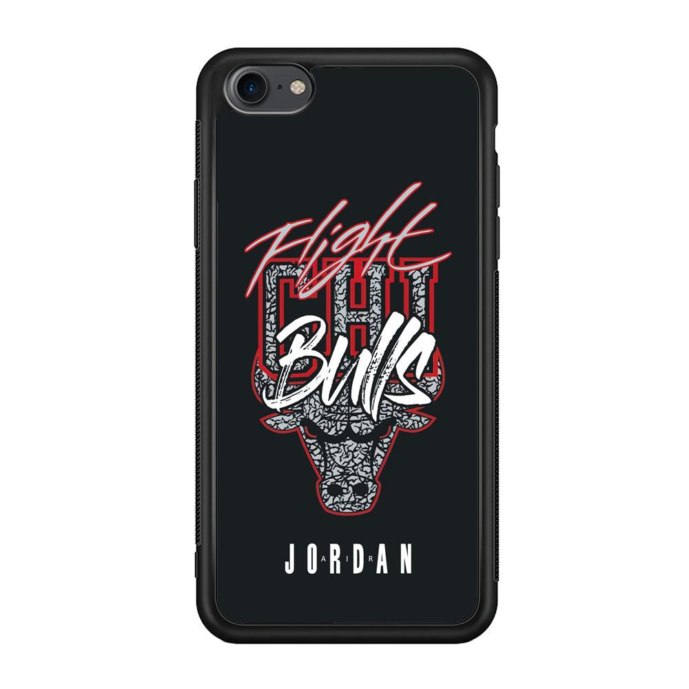 Air Jordan Born to Fight iPhone 8 Case-Rubber Black (2D Case)-Oxvistore