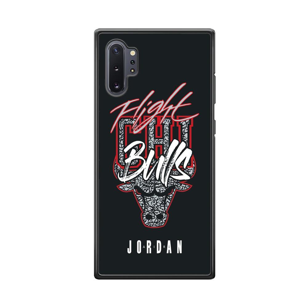 Air Jordan Born to Fight Samsung Galaxy Note 10 Plus Case-Rubber Black (2D Case)-Oxvistore