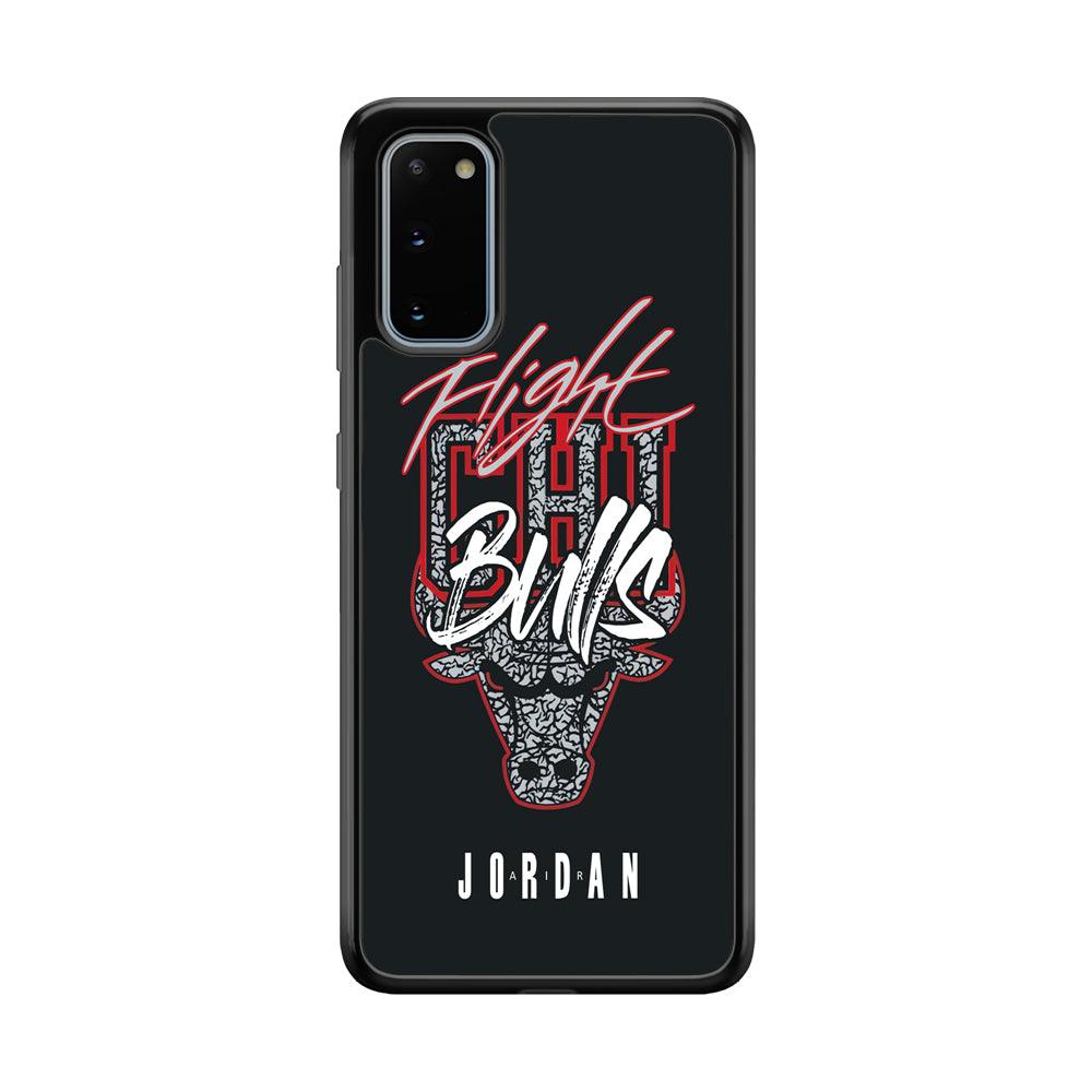 Air Jordan Born to Fight Samsung Galaxy S20 Case-Rubber Black (2D Case)-Oxvistore